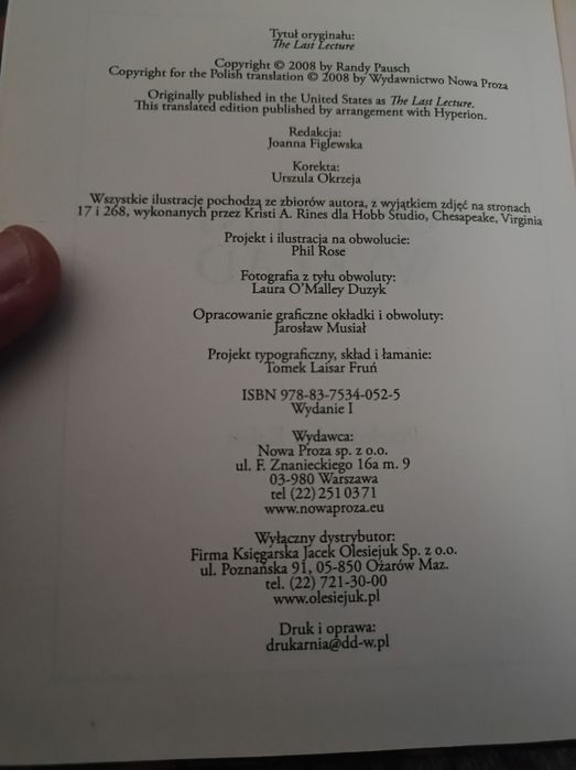 Ostatni wykład Randy Pausch