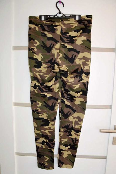 Spodnie dresowe moro ocieplane włókno bambusowe S 36