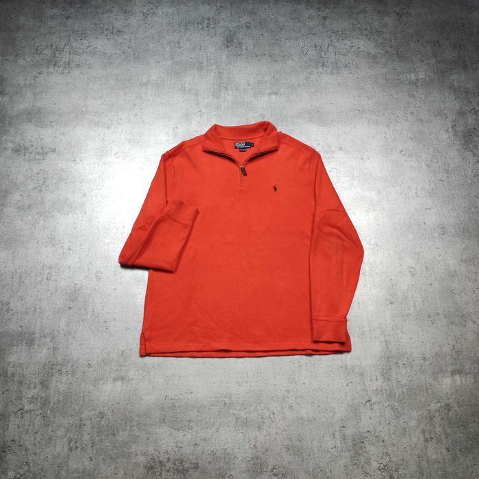MĘSKA PREMIUM Bluza Sweter Suwak Luxury Pomarańcz Polo Ralph Lauren Haft