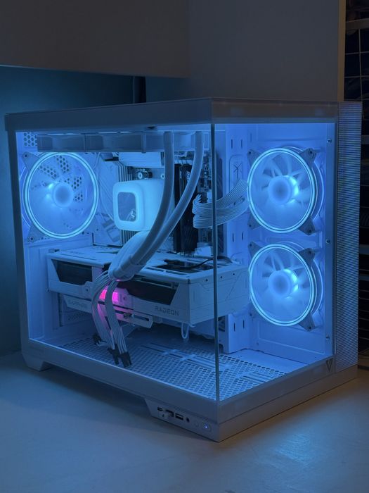 Zestaw Komputerowy | Mega Mocny Biały PC + Monitor, Klawiatura, Myszka