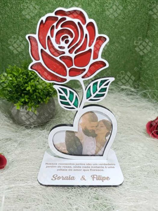 Pink MDF Photo Frame with Custom Base64297728812546120