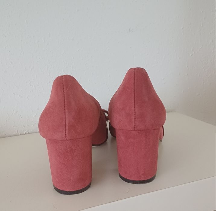 Sagan buty skóra zamsz