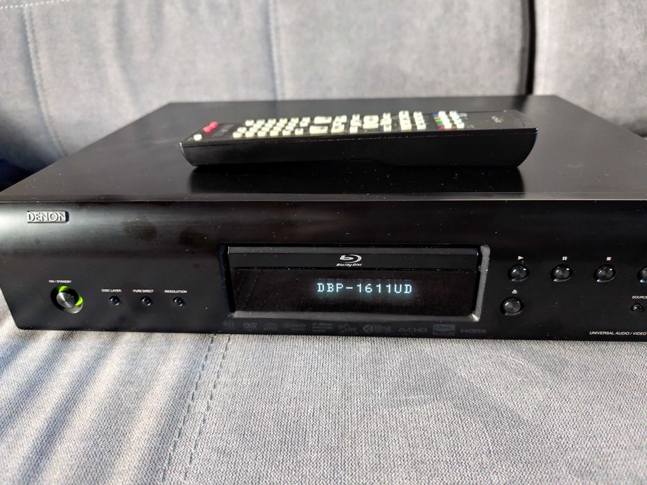 Denon DBP-1611, Wysokiej klasy odtwarzacz bluray, blu-ray, dvd, cd, bardzo niski przebieg. Oryginalny Pilot, w bardzo dobrym stanie.