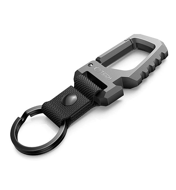 Tech-Protect Slidelock Carabiner Keychain Gunmetal