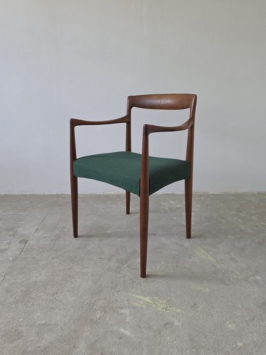 Duńskie krzesło tekowe vintage mid century modern