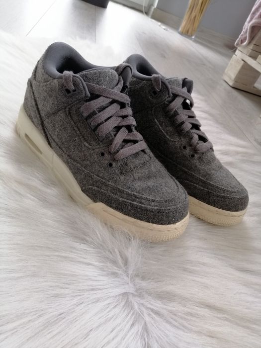Nike Air Jordan 3 Retro Wool, buty, sneakersy, szare, wygodne, rozm 39