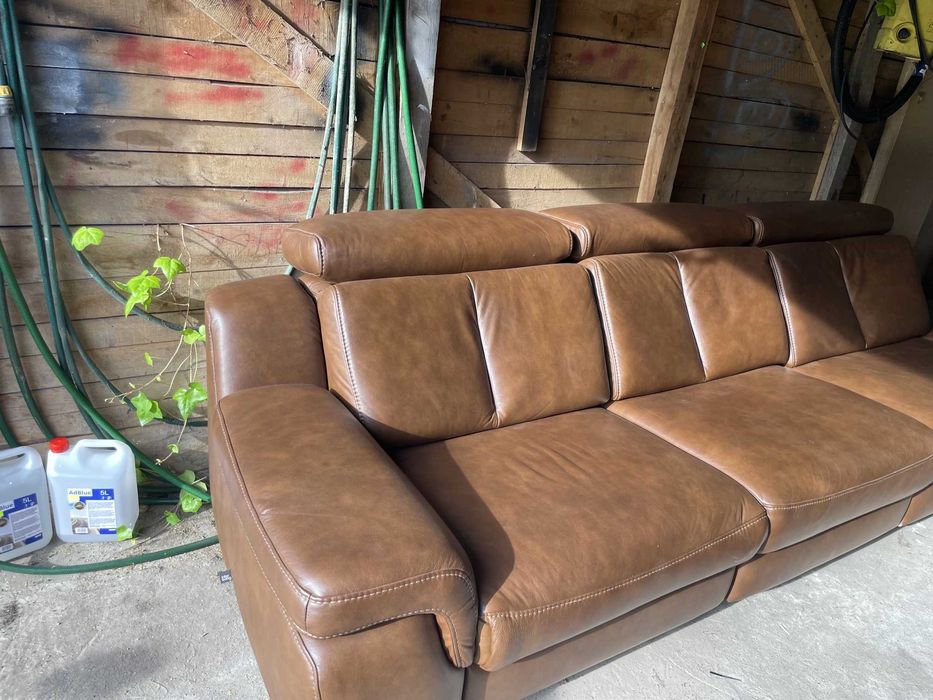 Sofa inter living skóra Piękny stan funkcja relax elektryka