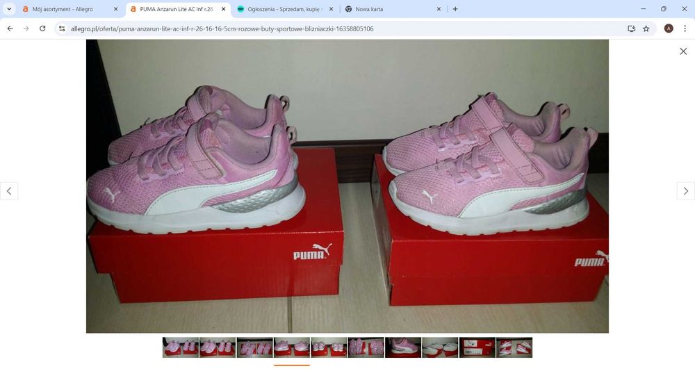 różowe PUMA 26 dziewczynka