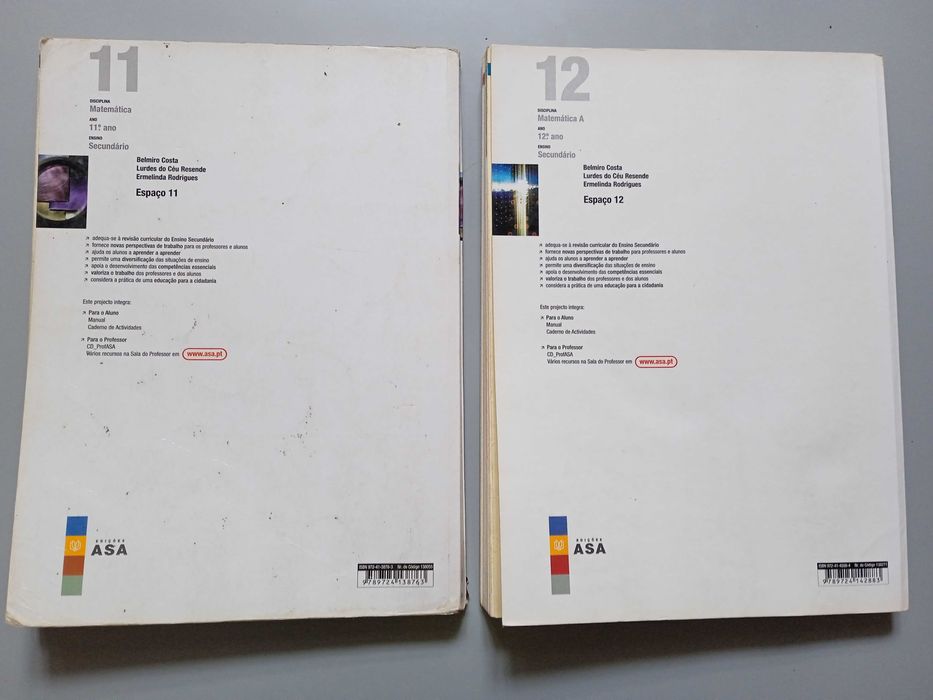 Livros de Matemática A 11º e 12º ano