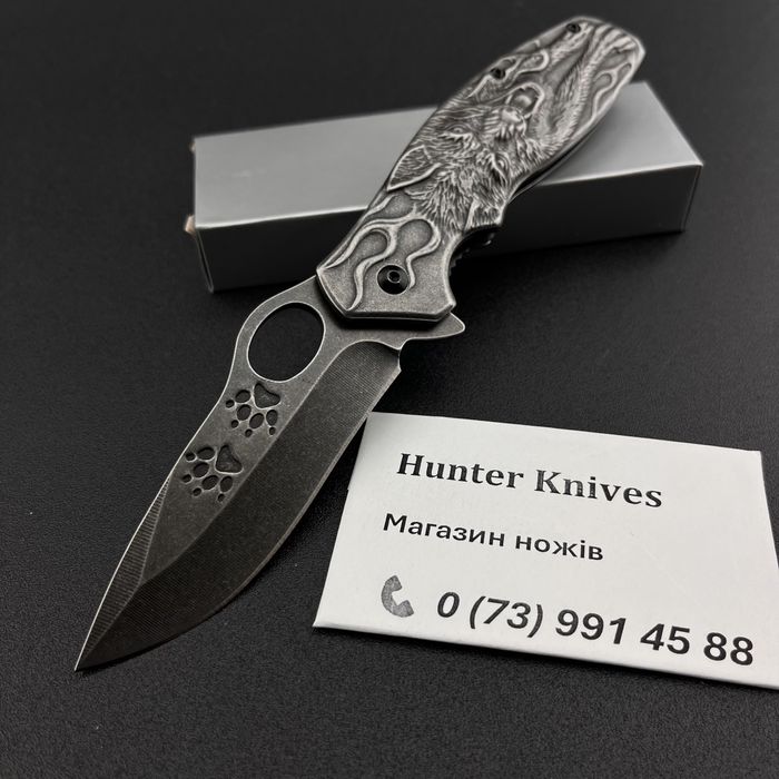Нож туристический раскладной складной ніж розкладний складний Вовк