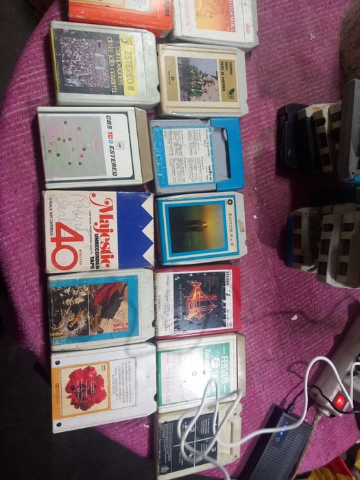 Lote cassetes de 8 faixas