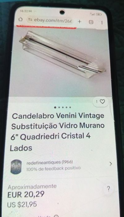 Candelabro Venini Vintage