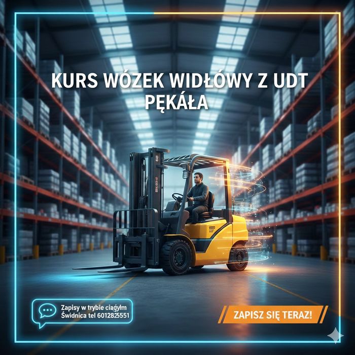 Kurs/SZKOLENIE Wózek Widłowy z UDT Świdnica - egzamin państwowy UDT