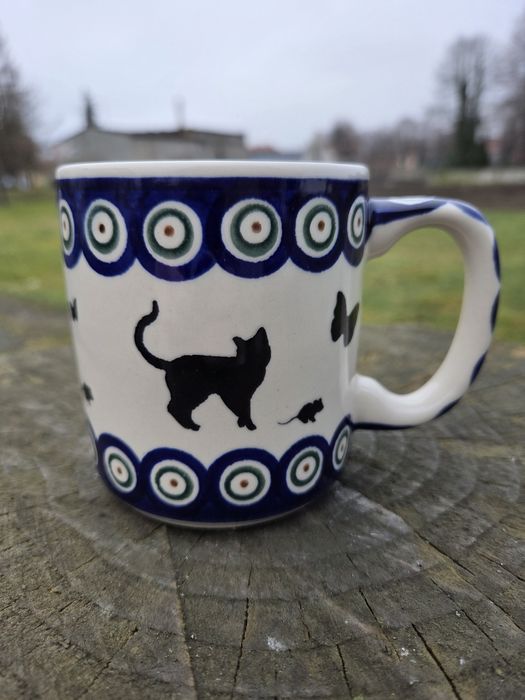 Kubek Ceramika Bolesławiec Koty Kubas