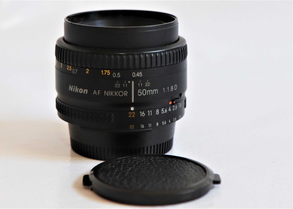 Lente Nikon AF 50mm f\1.8 D objetiva em excelente estado