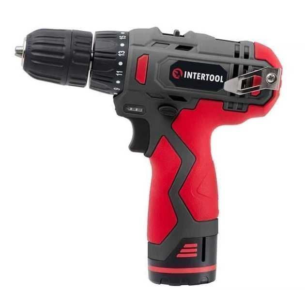 Дрель-Шурупокрут аккумуляторная Li-Ion 12В INTERTOOL DT-0310