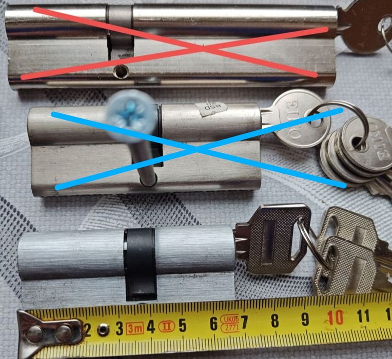 Личинки замка сердцевины (размеры на фото)