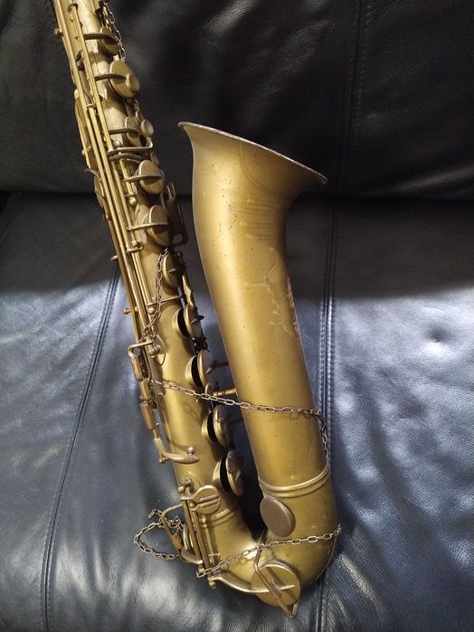 Antigo saxofone tenor baritono, Maino & Orsi, Milão, Itália. Ano 1902/1918