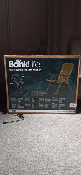 Fotel Krzesło Nash Bank Life Reclining Chair Camo - NOWY