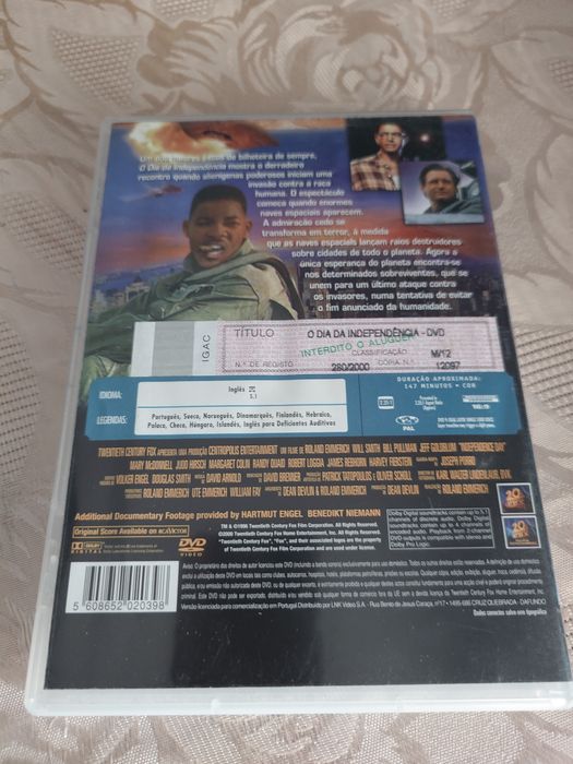 Independence Day (O Dia da Independência) dvd