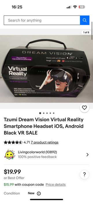 Американские 3D очки VR box виртуальной реальности