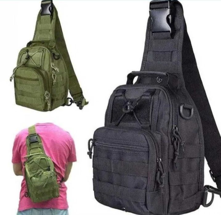 Сумка на плечо, однолямковая тактическая 6 л