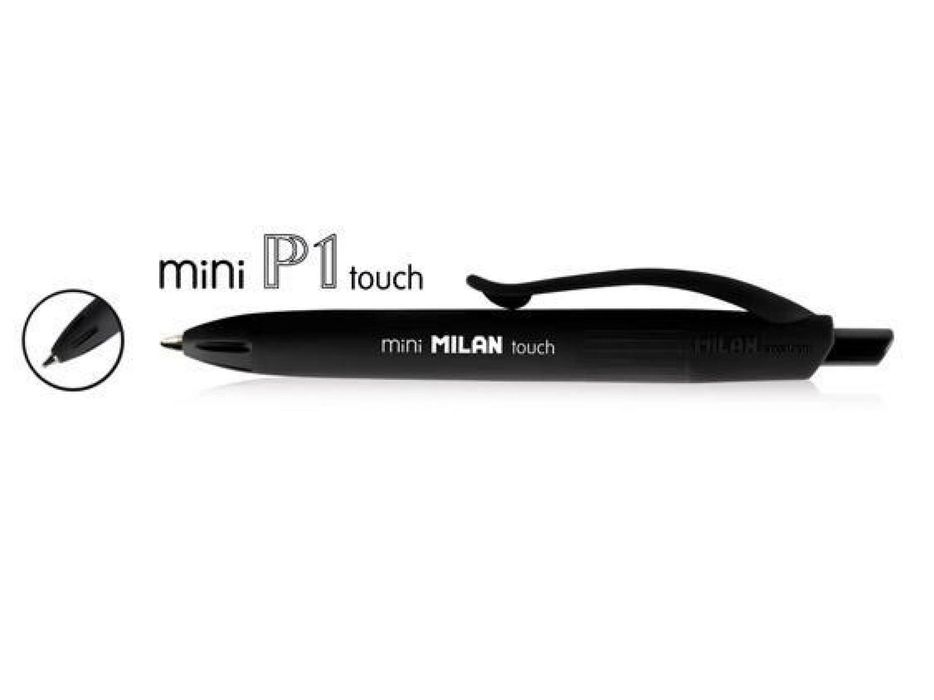 Długopis P1 mini Rubber Touch czarny (40szt) MILAN MILAN pudełko,