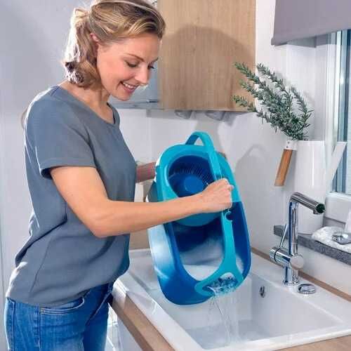 Набір для миття підлоги Leifheit CLEAN TWIST Ergo Disc Mop Set 52101 з відром і центрифужним віджимом