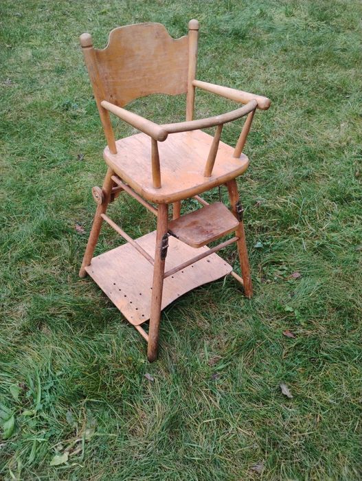 Krzesło do karmienia drewniane, odbiór osobisty.