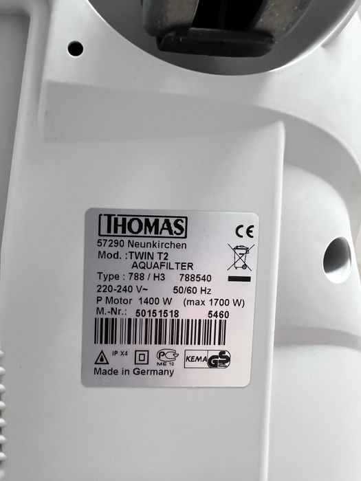Моющий пылесос Thomas Agua + Pet & Familu Plus 1700 Вт с аквафильтром