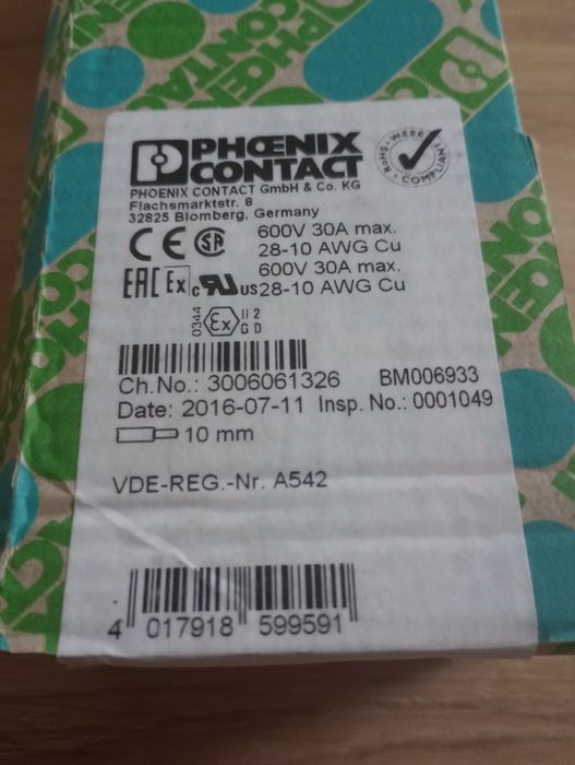 Złączka przelotowa ST 4 czerwona 50 sztuk