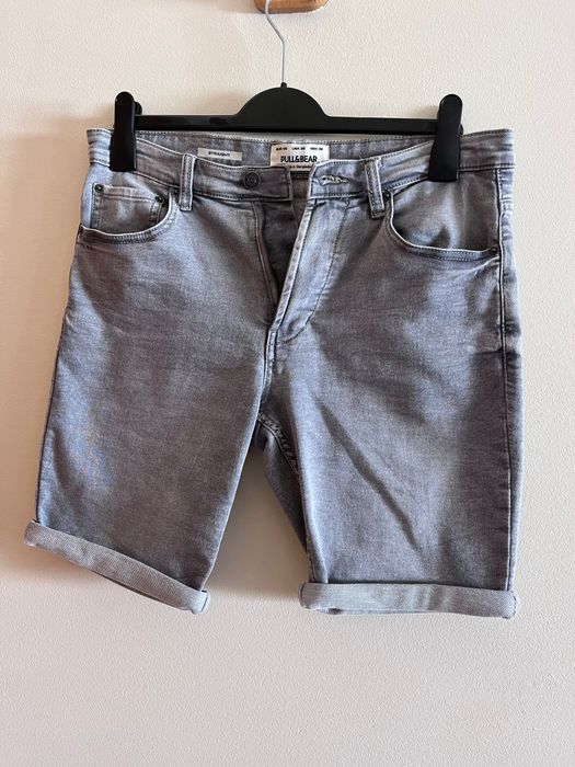 Calções straight cinzentos da Pull&Bear