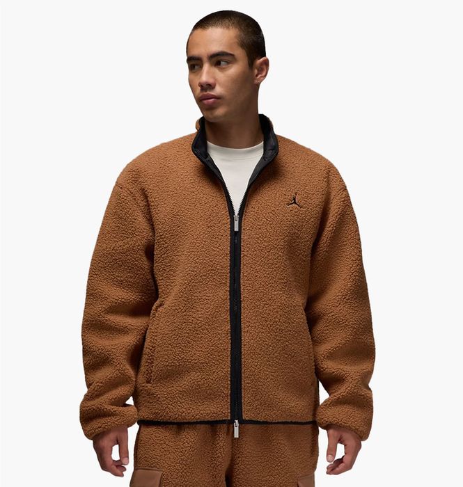 Оригінал! Зіп Худі Jordan Sherpa (коричневе) (S, M, L)