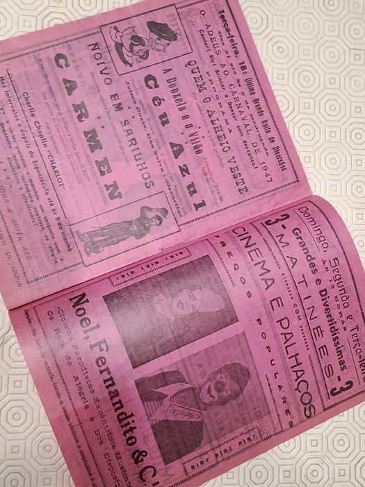 Cinema europa 1947 campo ourique programa carnaval