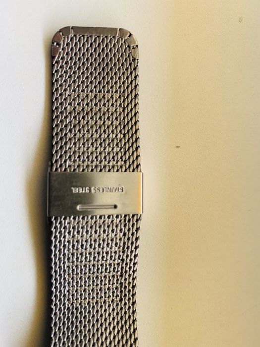 Zegarek męski czarny - giętka bransoleta, stylowy, analogowy nowy
