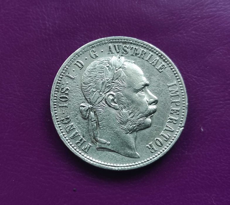 Moneta 1 FLOREN 1877 / AUSTRIA - Srebro - Rzadkość ! (nr.2)