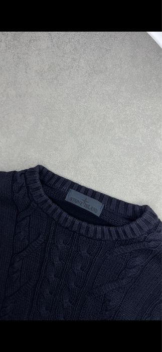 свитер stone island винтаж оригинал редкая линейка с синим патчем L