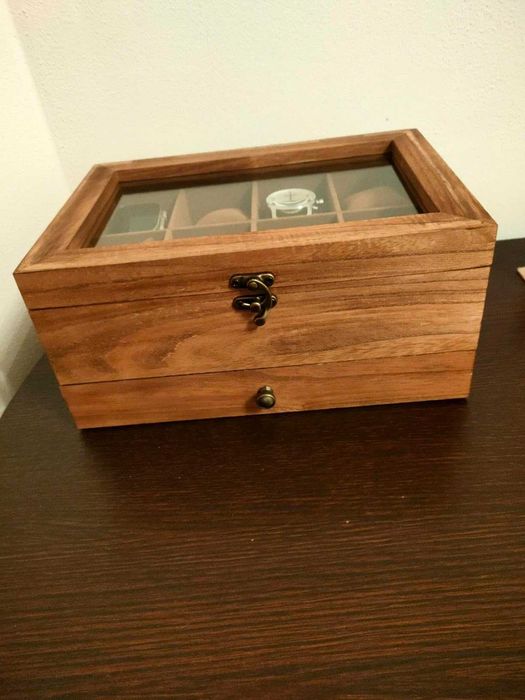 Szkatułka na zegarki biżuterię duża prezent świąteczny NOWA