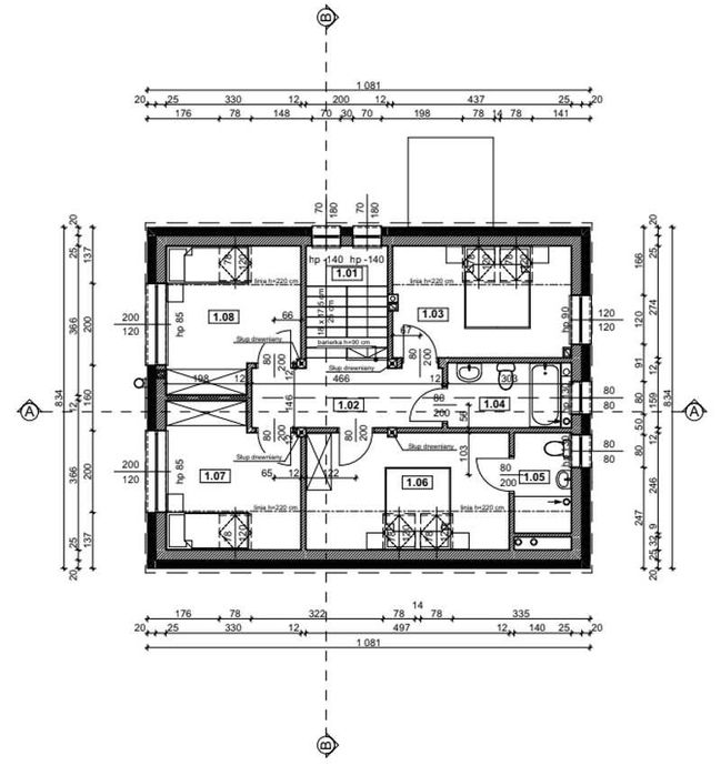 Działka leśna 1305 m² z PEŁNYMI MEDIAMI i projektem domu – Sokolniki
