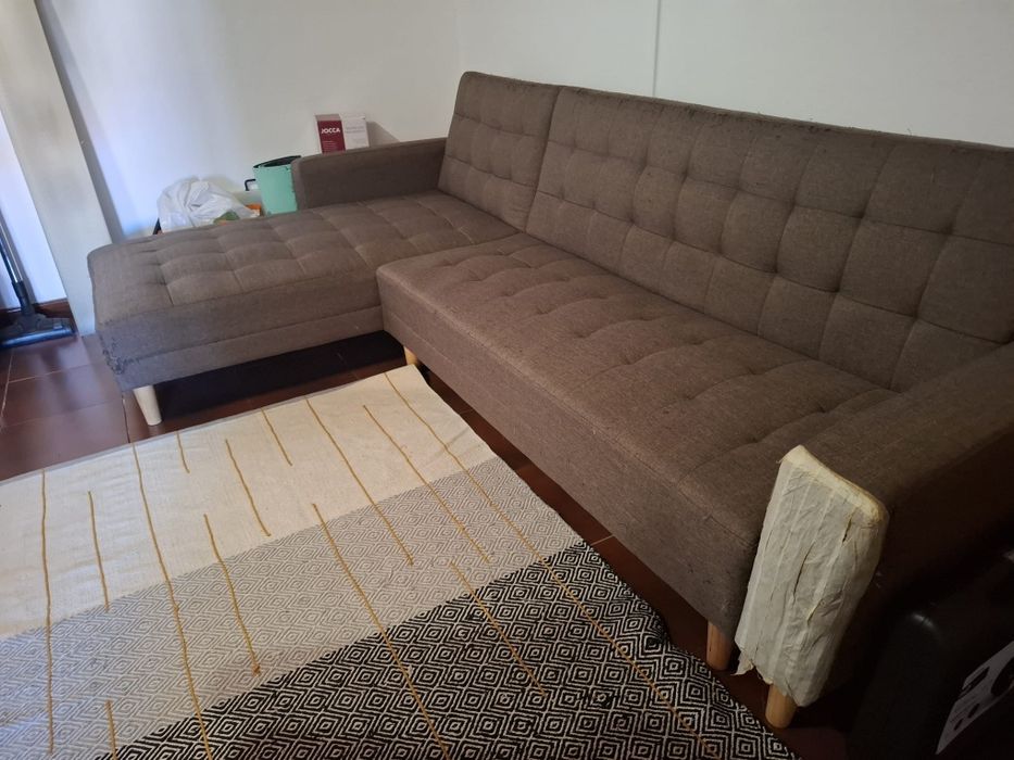 Sofá cama Jom com chaise longue