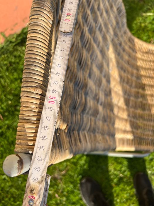 Relaksujący Leżak Ogrodowy / Balkonowy z Naturalnego Rattanu