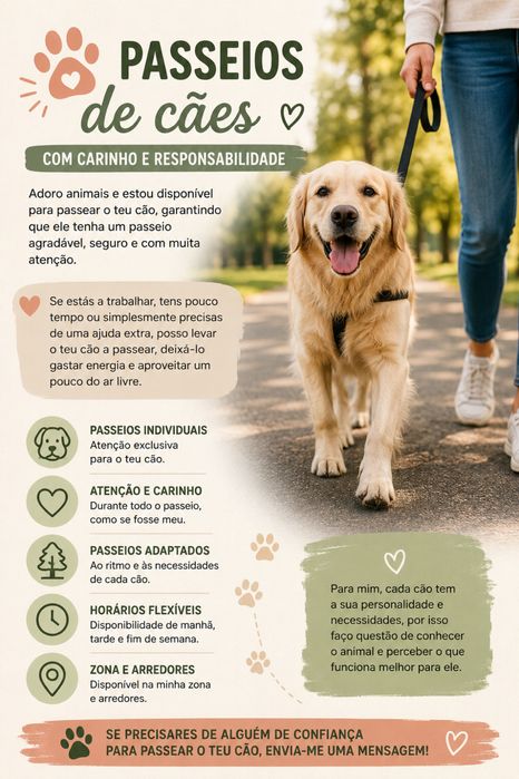 Passeios de cães com carinho e responsabilidade