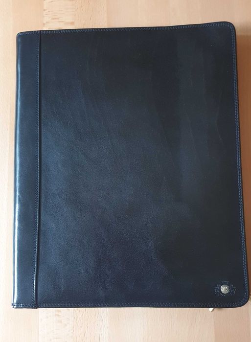 Aktówka teczka Wittchen czarna najwyższa jakość skóry, ze złotym logo