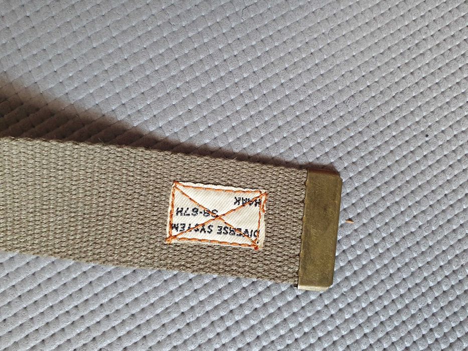 Ozdobny pasek parciany khaki