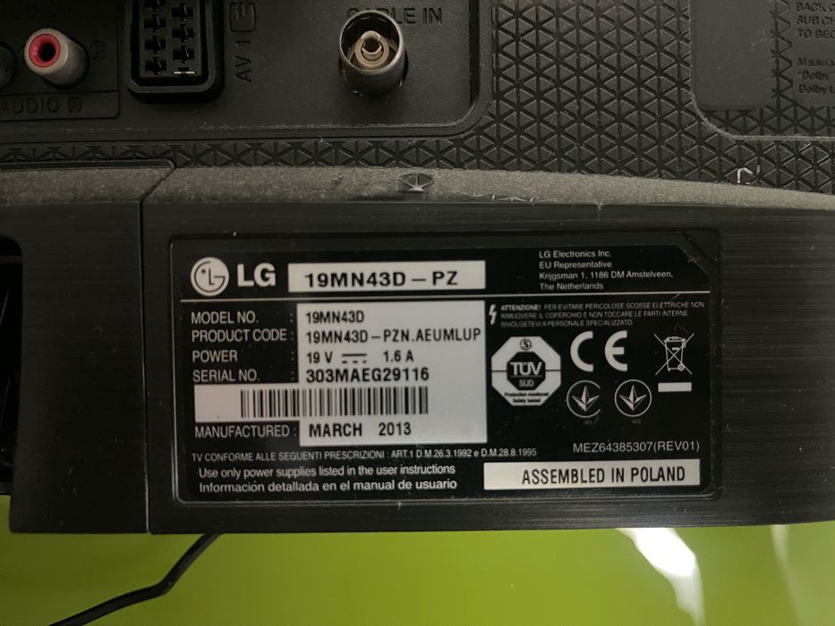 TV LG HD 19MN43 18,5"