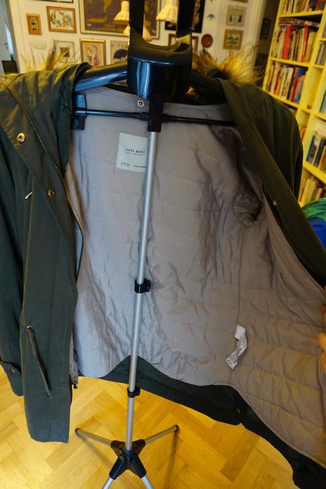 Kurtka khaki M 38 ZARA parka jesienna zimowa podpinka ocieplana lekka
