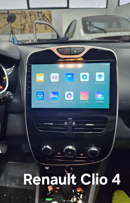 Rádio Android 14 com GPS Renault Clio 4 (Novo)
