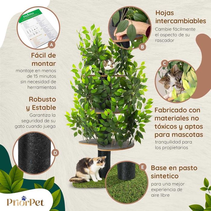 Poste arranhador para gato - árvore arranhador para gato - 60 x 160 cm