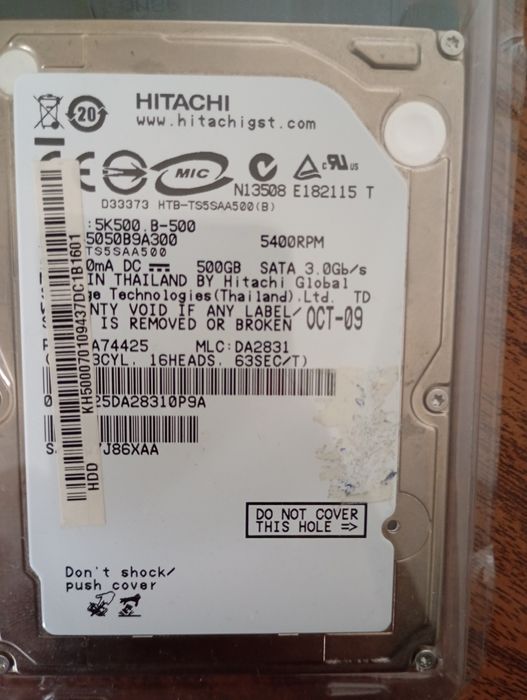Disco SSD 500GB Hitachi