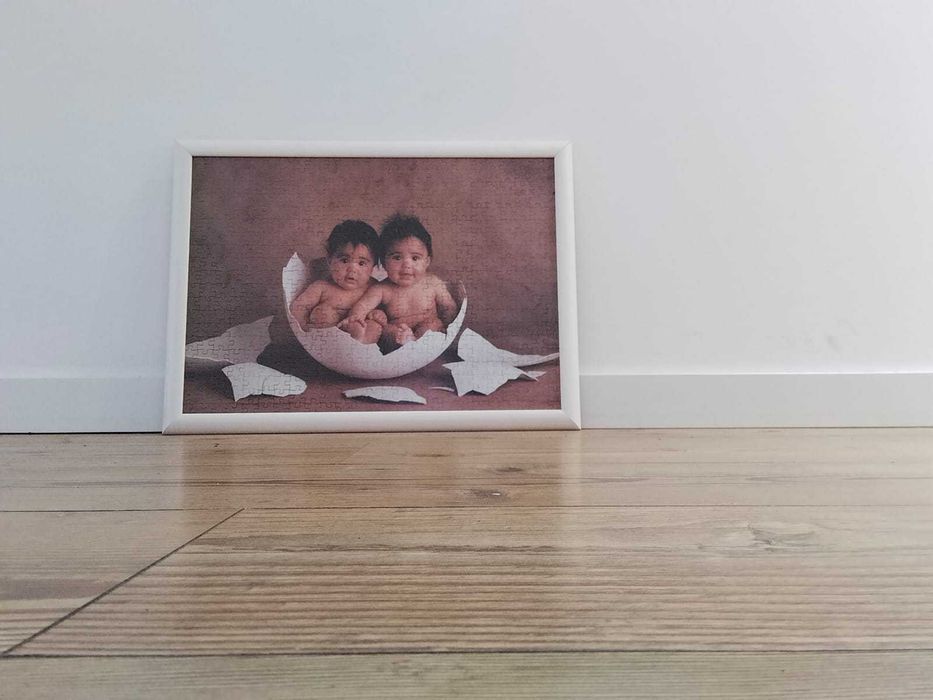 Quadro de Anne Geddes de 500 peças emoldurado e novo